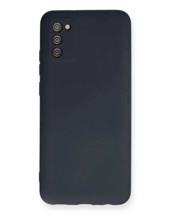 Newface Samsung Galaxy A02S Kılıf Nano içi Kadife Silikon - Lacivert