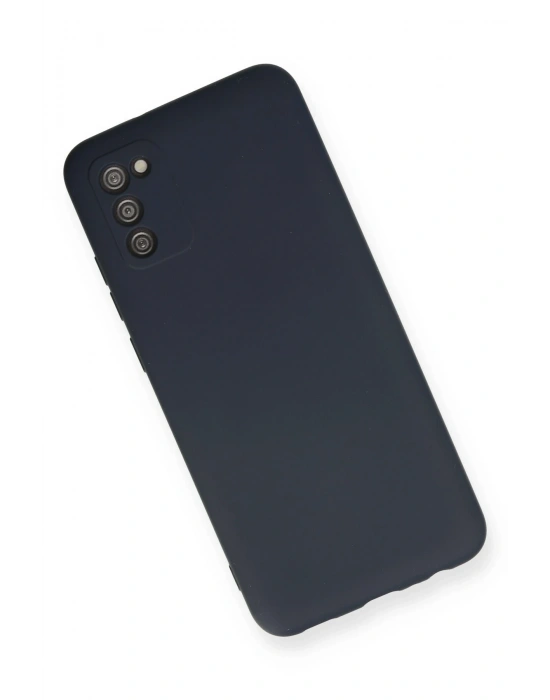 Newface Samsung Galaxy A02S Kılıf Nano içi Kadife Silikon - Lacivert