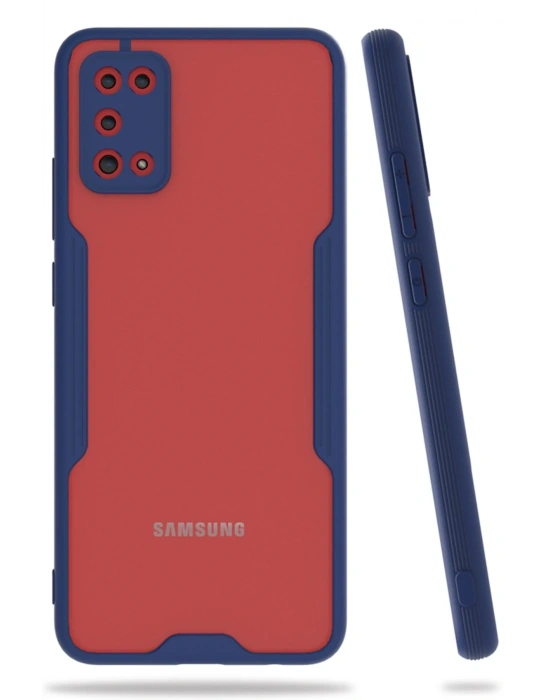 Newface Samsung Galaxy A02S Kılıf Platin Silikon - Lacivert