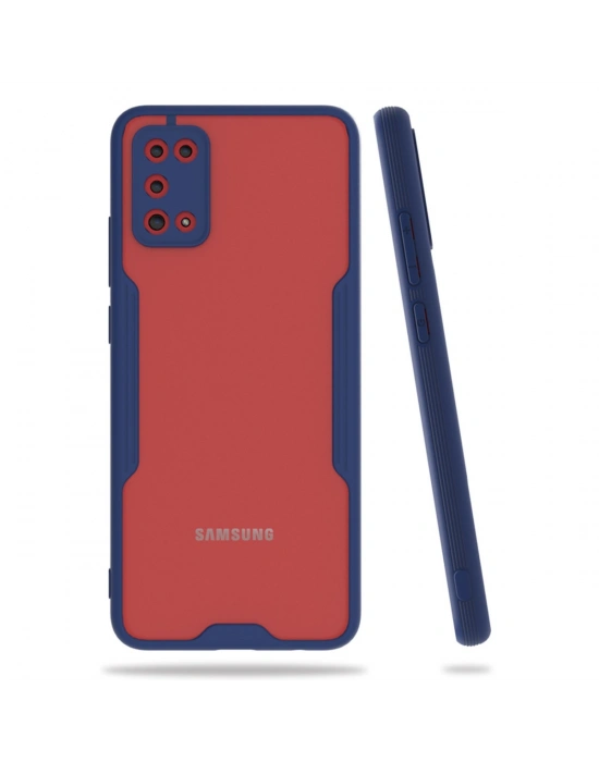 Newface Samsung Galaxy A02S Kılıf Platin Silikon - Lacivert