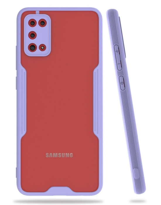 Newface Samsung Galaxy A02S Kılıf Platin Silikon - Lila