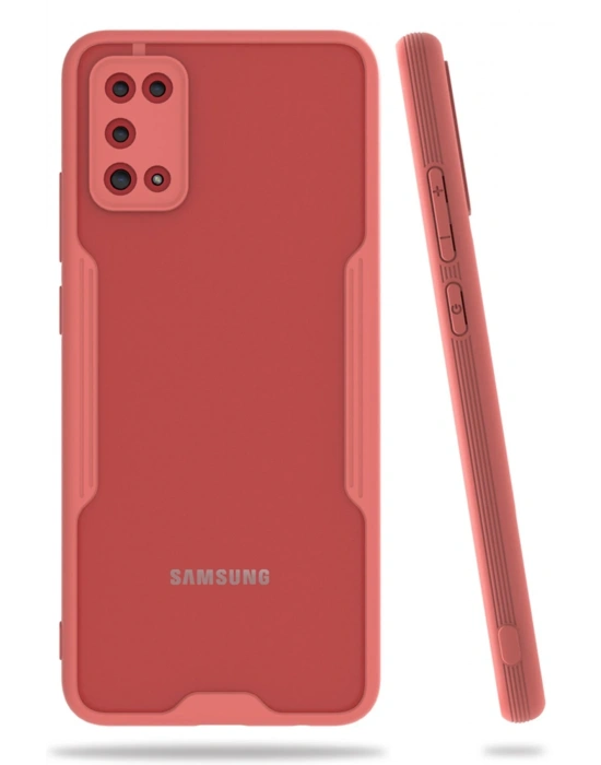 Newface Samsung Galaxy A02S Kılıf Platin Silikon - Pembe
