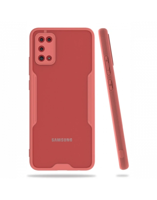 Newface Samsung Galaxy A02S Kılıf Platin Silikon - Pembe