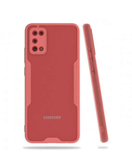 Newface Samsung Galaxy A02S Kılıf Platin Silikon - Pembe