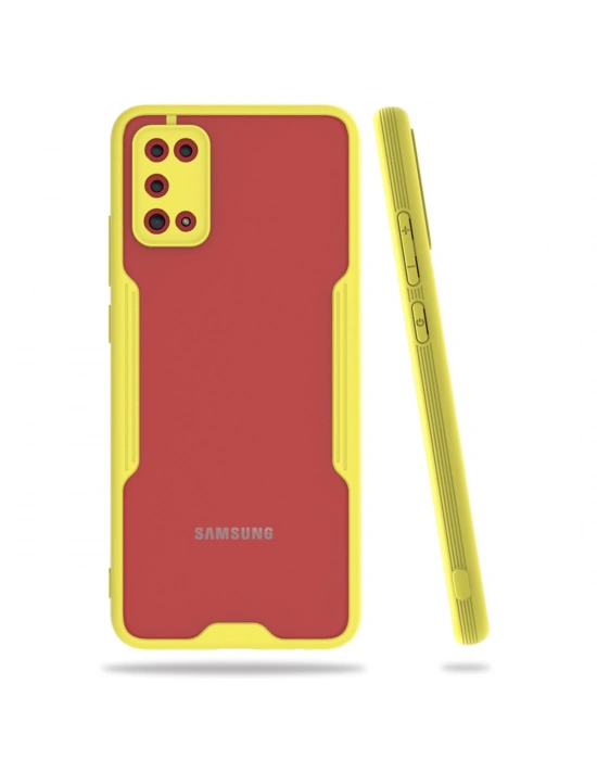 Newface Samsung Galaxy A02S Kılıf Platin Silikon - Sarı