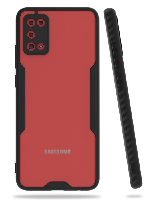 Newface Samsung Galaxy A02S Kılıf Platin Silikon - Siyah