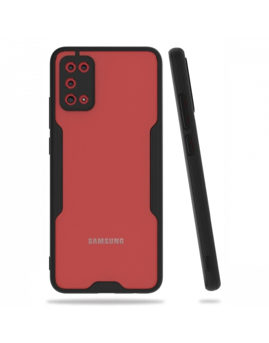 Newface Samsung Galaxy A02S Kılıf Platin Silikon - Siyah
