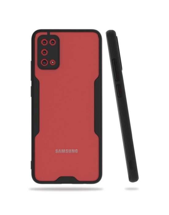 Newface Samsung Galaxy A02S Kılıf Platin Silikon - Siyah