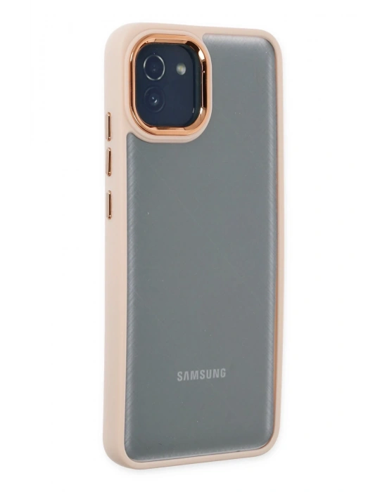 Newface Samsung Galaxy A03 Kılıf Dora Kapak - Pudra