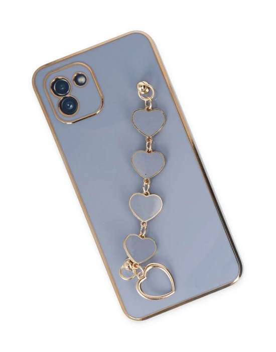 Newface Samsung Galaxy A03 Kılıf Esila Silikon - Gri