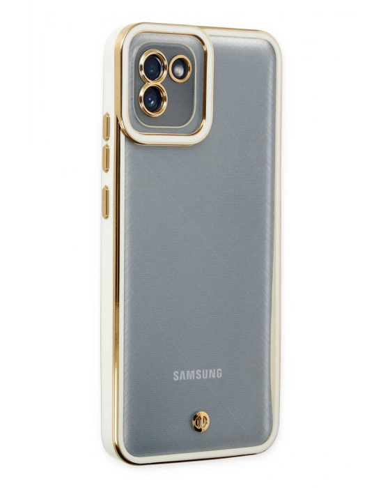 Newface Samsung Galaxy A03 Kılıf Liva Lens Silikon - Beyaz
