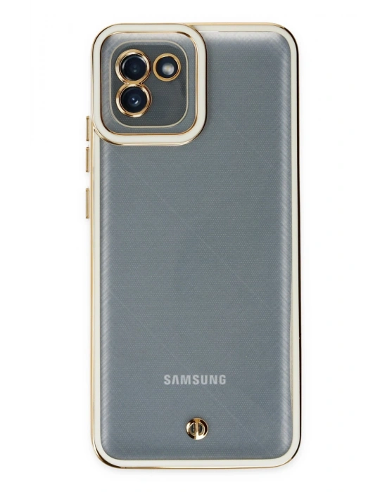 Newface Samsung Galaxy A03 Kılıf Liva Lens Silikon - Beyaz