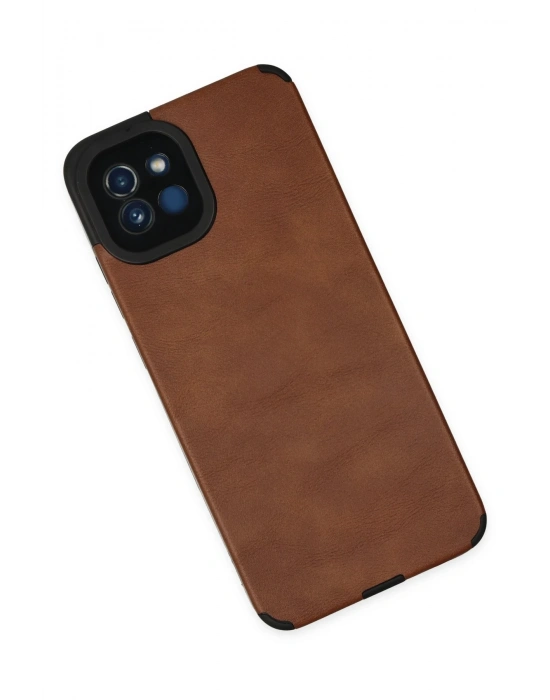 Newface Samsung Galaxy A03 Kılıf Loop Deri Silikon - Kahverengi