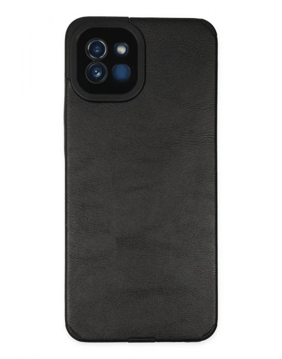 Newface Samsung Galaxy A03 Kılıf Loop Deri Silikon - Siyah