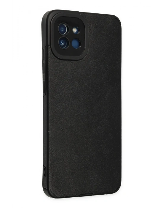 Newface Samsung Galaxy A03 Kılıf Loop Deri Silikon - Siyah