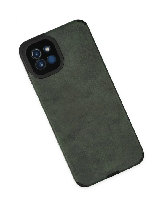 Newface Samsung Galaxy A03 Kılıf Loop Deri Silikon - Yeşil