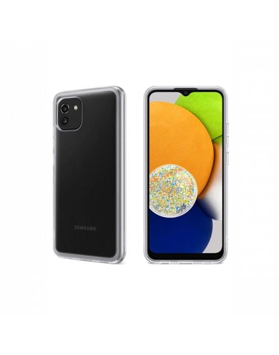 Newface Samsung Galaxy A03 Kılıf Lüx Şeffaf Silikon