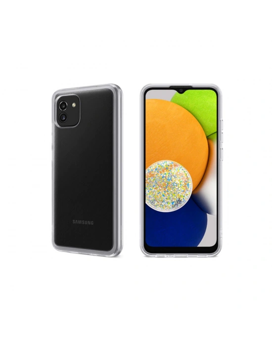 Newface Samsung Galaxy A03 Kılıf Lüx Şeffaf Silikon