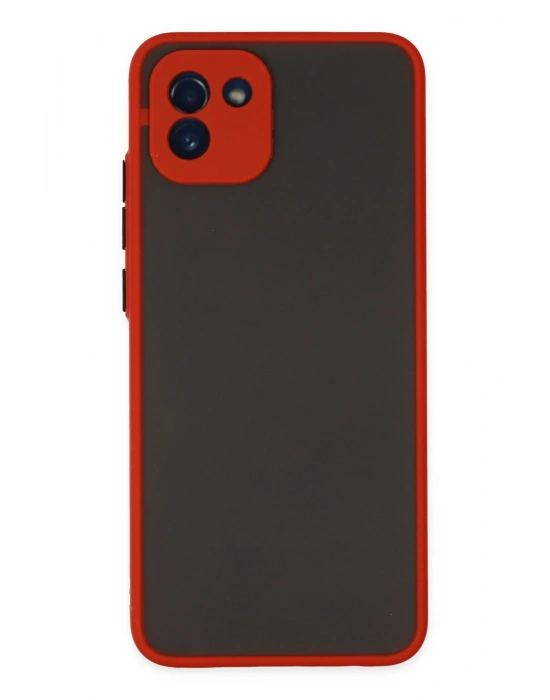 Newface Samsung Galaxy A03 Kılıf Montreal Silikon Kapak - Kırmızı