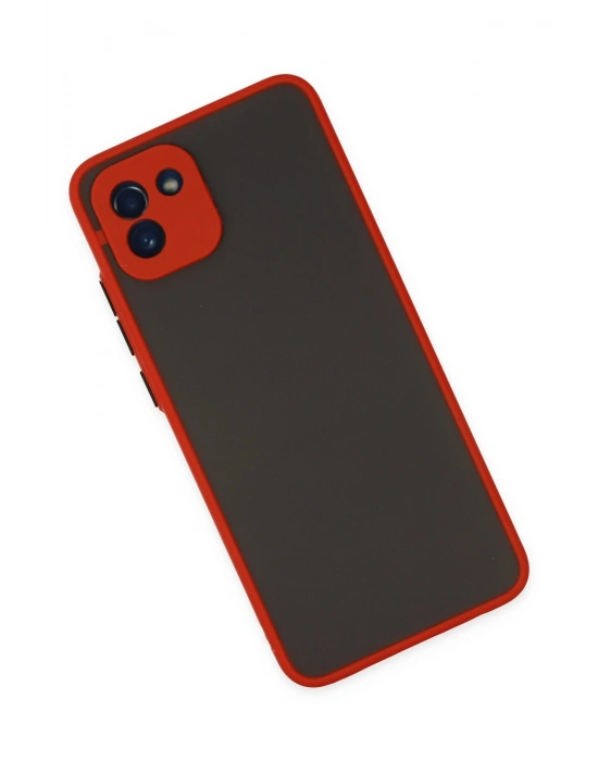 Newface Samsung Galaxy A03 Kılıf Montreal Silikon Kapak - Kırmızı