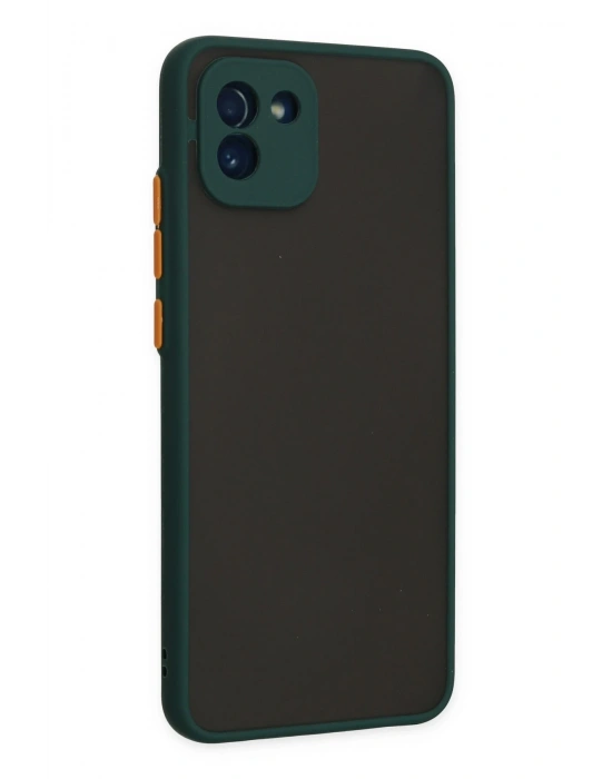 Newface Samsung Galaxy A03 Kılıf Montreal Silikon Kapak - Yeşil