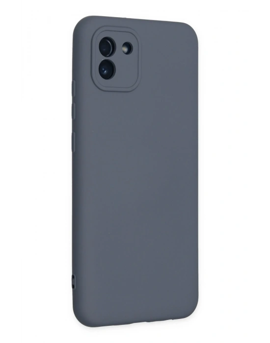 Newface Samsung Galaxy A03 Kılıf Nano içi Kadife Silikon - Gri