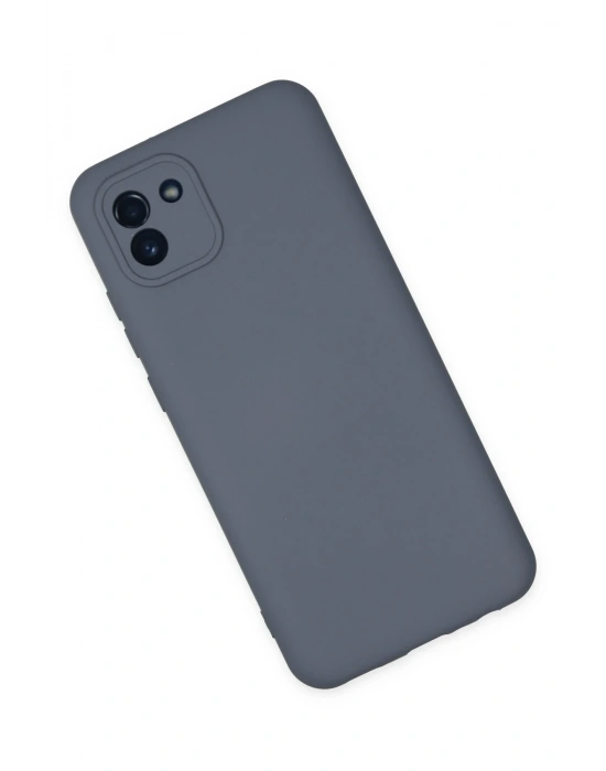 Newface Samsung Galaxy A03 Kılıf Nano içi Kadife Silikon - Gri