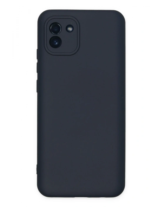 Newface Samsung Galaxy A03 Kılıf Nano içi Kadife Silikon - Lacivert