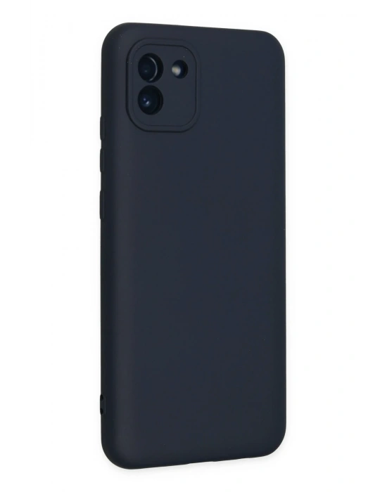 Newface Samsung Galaxy A03 Kılıf Nano içi Kadife Silikon - Lacivert