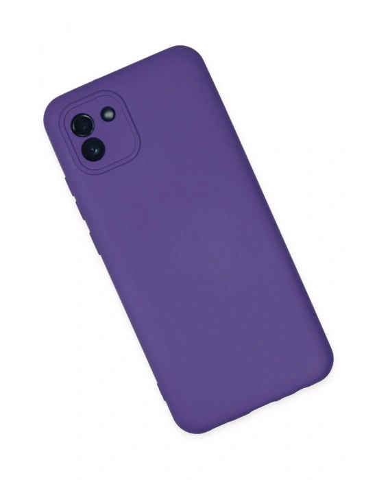 Newface Samsung Galaxy A03 Kılıf Nano içi Kadife Silikon - Mor