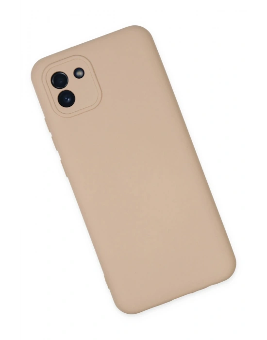 Newface Samsung Galaxy A03 Kılıf Nano içi Kadife Silikon - Pudra