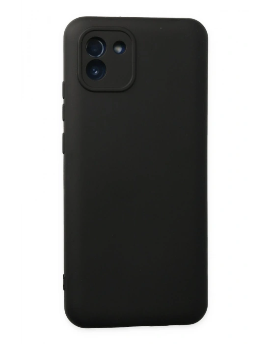 Newface Samsung Galaxy A03 Kılıf Nano içi Kadife Silikon - Siyah