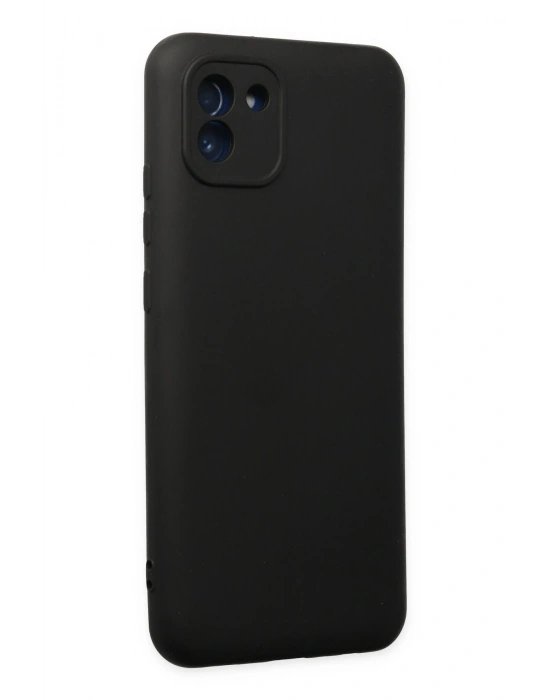Newface Samsung Galaxy A03 Kılıf Nano içi Kadife Silikon - Siyah