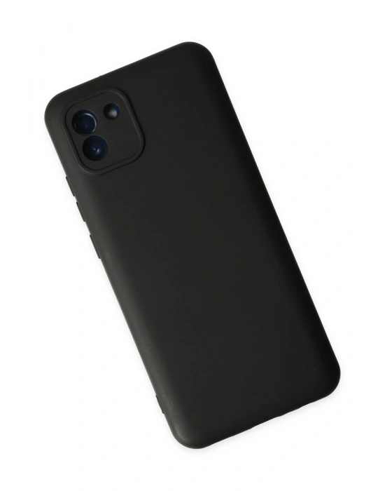 Newface Samsung Galaxy A03 Kılıf Nano içi Kadife Silikon - Siyah