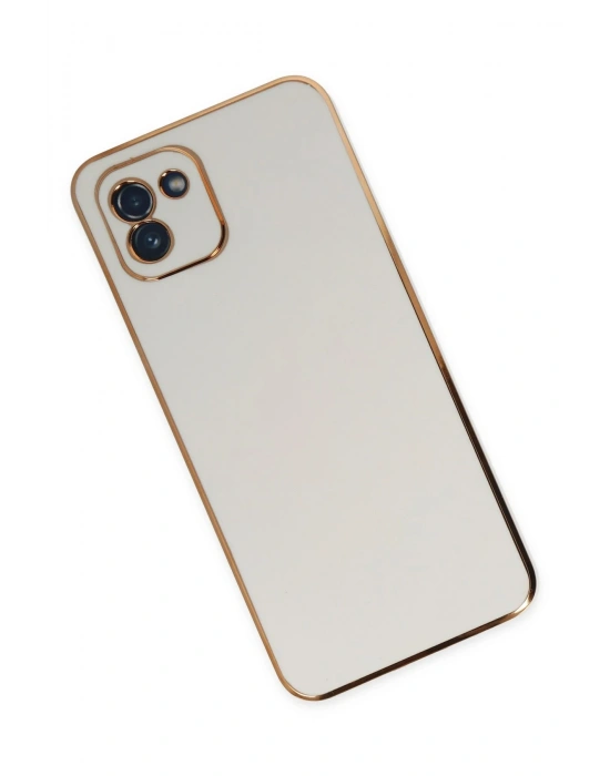 Newface Samsung Galaxy A03 Kılıf Volet Silikon - Beyaz
