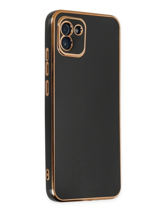 Newface Samsung Galaxy A03 Kılıf Volet Silikon - Siyah