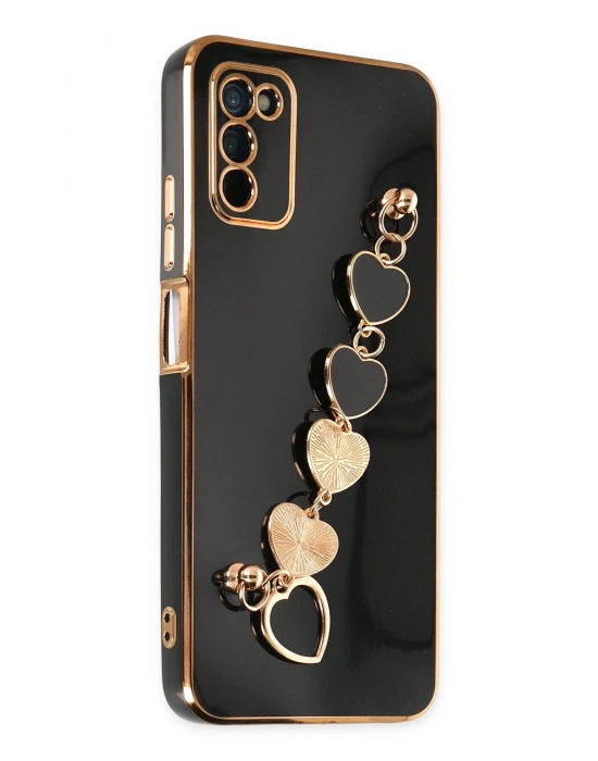 Newface Samsung Galaxy A03S Kılıf Esila Silikon - Siyah