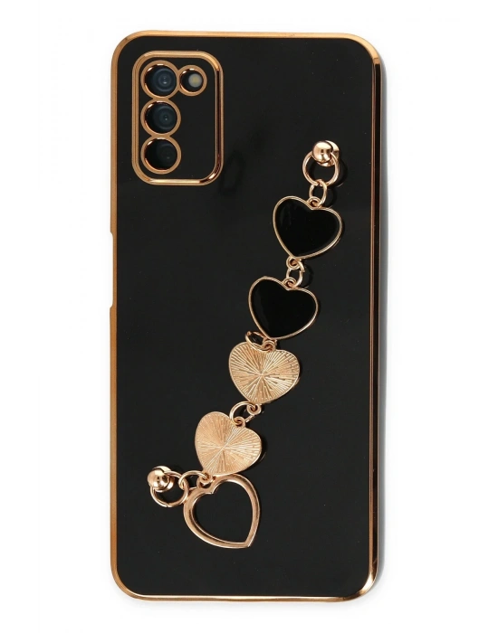 Newface Samsung Galaxy A03S Kılıf Esila Silikon - Siyah