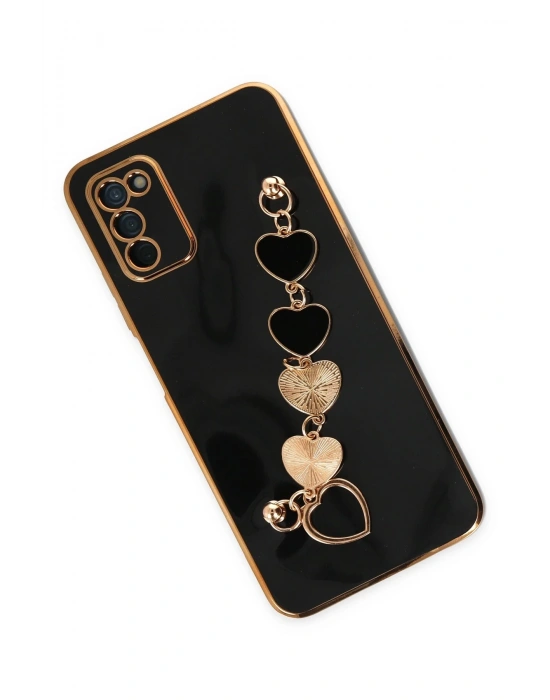 Newface Samsung Galaxy A03S Kılıf Esila Silikon - Siyah