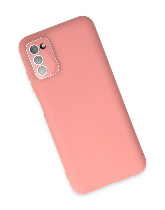 Newface Samsung Galaxy A03S Kılıf Lansman Glass Kapak - Pembe