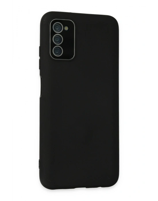 Newface Samsung Galaxy A03S Kılıf Lansman Glass Kapak - Siyah