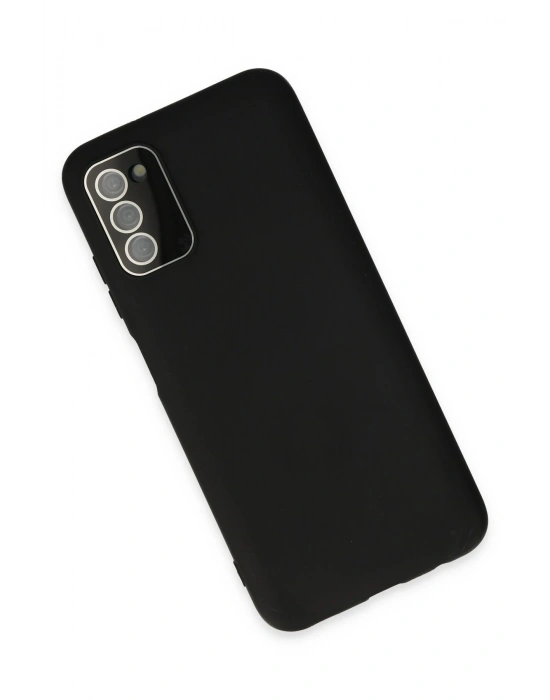 Newface Samsung Galaxy A03S Kılıf Lansman Glass Kapak - Siyah