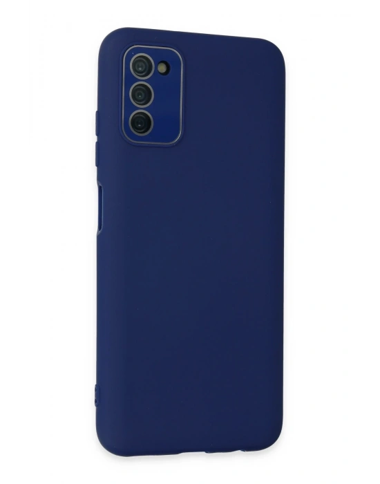 Newface Samsung Galaxy A03S Kılıf Lansman Glass Kapak - Sky Blue