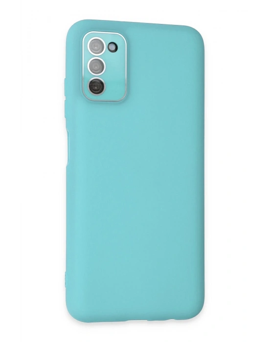 Newface Samsung Galaxy A03S Kılıf Lansman Glass Kapak - Turkuaz