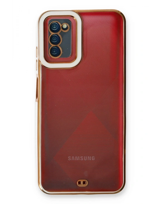 Newface Samsung Galaxy A03S Kılıf Liva Lens Silikon - Beyaz