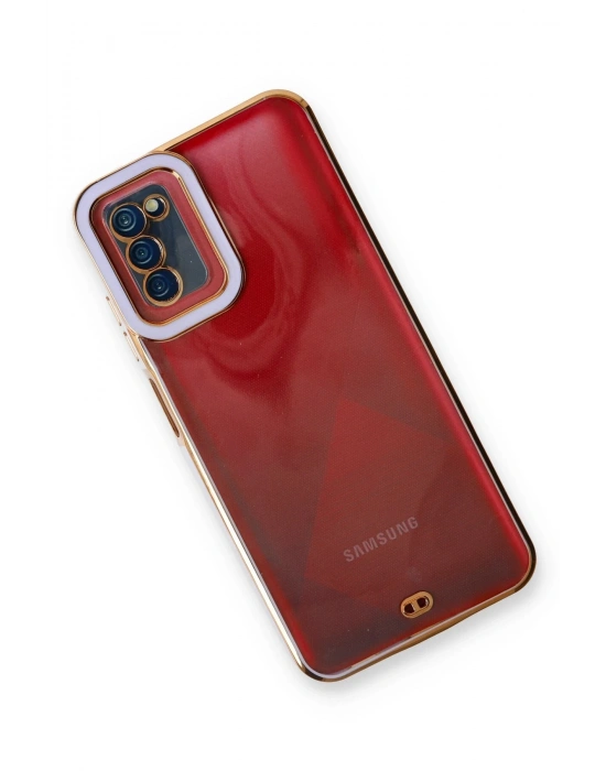 Newface Samsung Galaxy A03S Kılıf Liva Lens Silikon - Lila