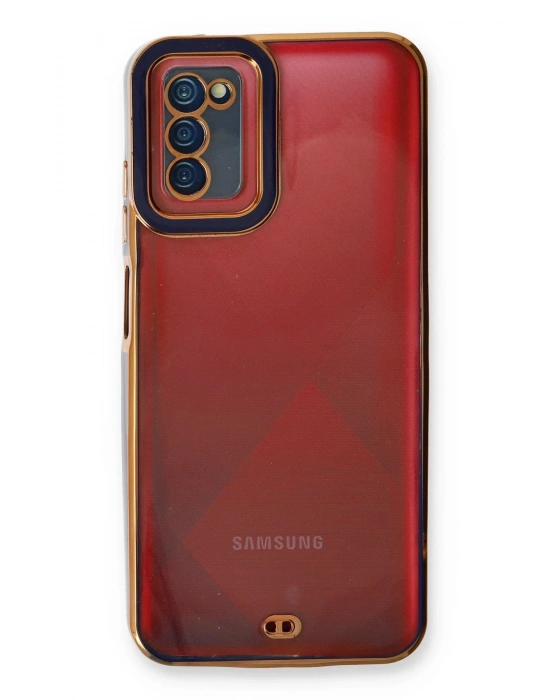 Newface Samsung Galaxy A03S Kılıf Liva Lens Silikon - Mavi