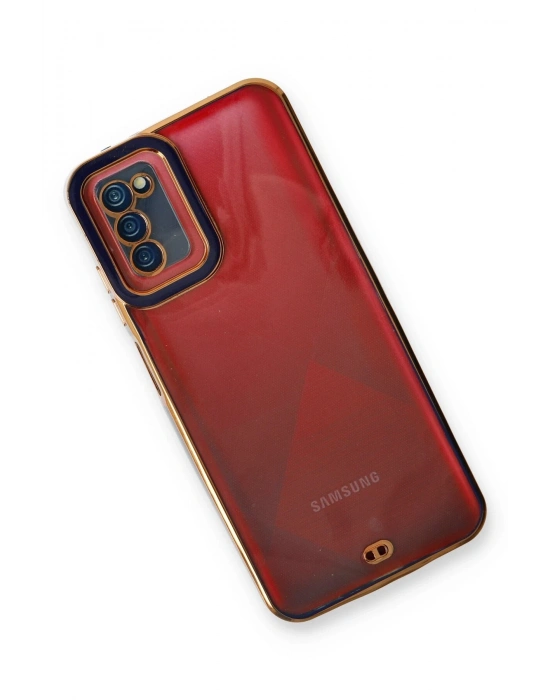 Newface Samsung Galaxy A03S Kılıf Liva Lens Silikon - Mavi