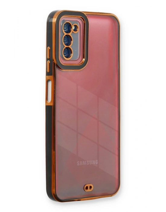 Newface Samsung Galaxy A03S Kılıf Liva Lens Silikon - Siyah