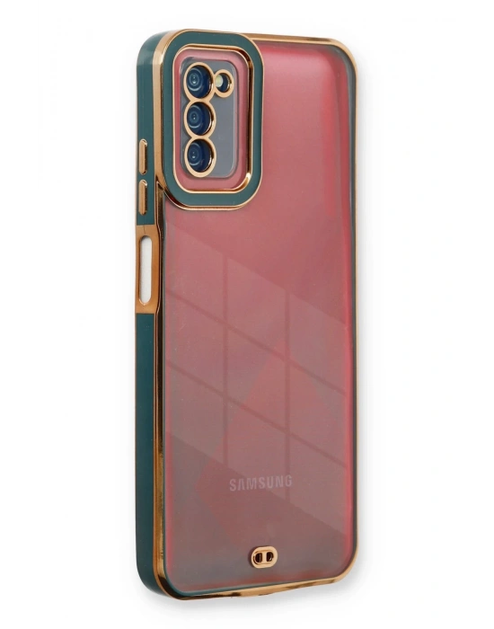 Newface Samsung Galaxy A03S Kılıf Liva Lens Silikon - Yeşil